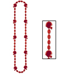 Red Football Beads