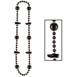 Black Soccer Beads