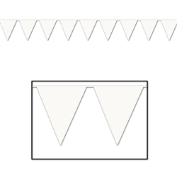 White Indoor/Outdoor Pennant Banner