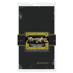 Black Masterpiece Plastic Rectangular Tablecover