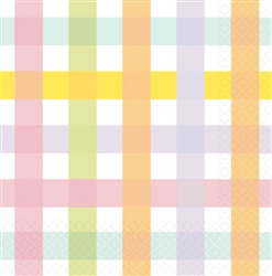 Colorful Gingham Beverage Napkins | Party Supplies