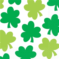 Shamrock Shimmer Luncheon Napkins | St. Patrick's Day Party Supplies