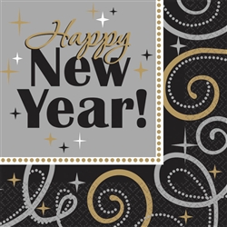 Sparkling New Year Luncheon Napkins | New Year's Party Supplies