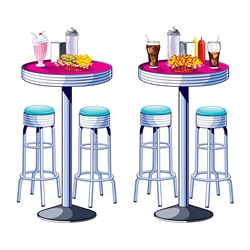 Soda Shop Tables & Stools Props