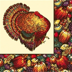 Autumn Turkey Dinner Napkins | Party Supplies