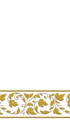 White with Gold Trim Guest Towels - 24ct. | Party Supplies