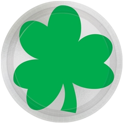 Shamrock Shimmer 7" Round Metallic Plates | St. Patrick's Day Tableware