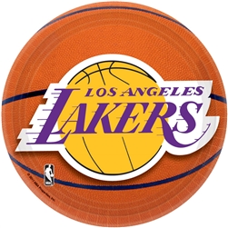 LA Lakers 7" Round Paper Plates | Party Supplies