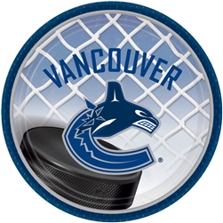 Vancouver Canucks 7" Round Paper Plates | Party Supplies