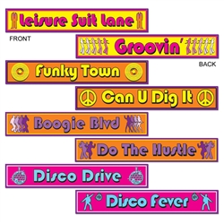 Disco Street Sign Cutouts