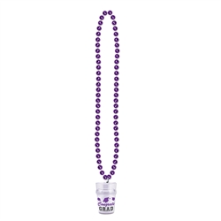 Purple Beads with Grad Glass | Graduation Beads