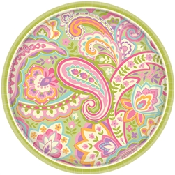 Pretty Paisley 7" Round Plates | Party Supplies