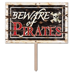 Beware of Pirates 3-D Art-Form Yard Sign