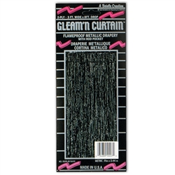 Black 1-Ply FR Gleam 'N Curtain