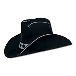 Black Foil Cowboy Hat Silhouette