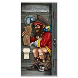 Pirate Captain Restroom Door Cover