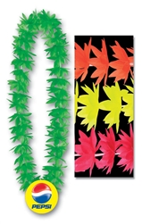 44" Lotus Leis with Custom Imprinted Plastic Medallion