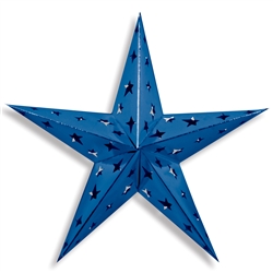 Blue Dimensional Foil Star