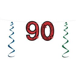 "90" Glittered Streamer