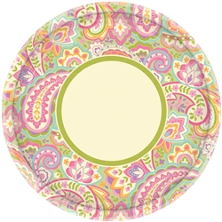 Pretty Paisley 10" Round Plates | Party Supplies