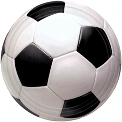 Soccer Fan 10-1/2" Round Paper Plates | Party Supplies