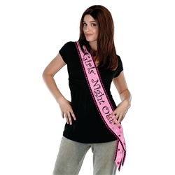 Girls' Night Out Satin Sash