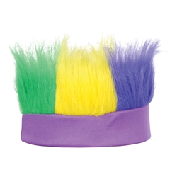 Green, Gold & Purple Hairy Headband