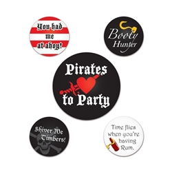 Pirate Party Buttons