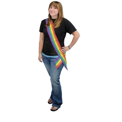 Rainbow Satin Sash