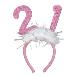 "21" Glittered Boppers with Marabou