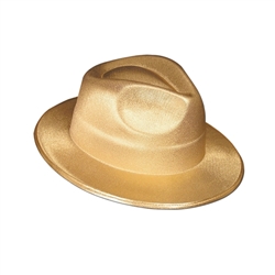 Gold Theatrical Fedora | Party Supplies