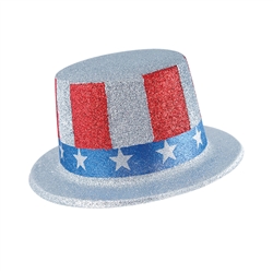 Glittered Patriotic Top Hat