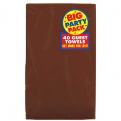 Chocolate Brown Guest Towels - 40ct. | Party Supplies