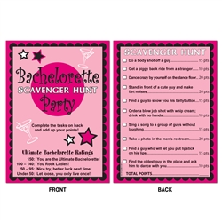 Bachelorette Scavenger Hunt Game