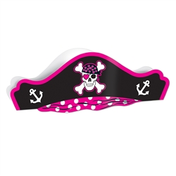 Printed Pink Pirate Hat