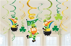 St. Patrick's Day Swirl Decoration Value Pack | Green Leprechaun Decorations