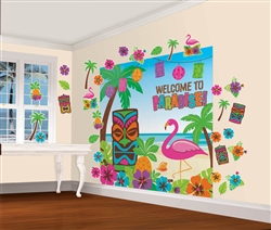 Luau Scene Setters Mega Value Wall Decorating Kit | Luau Party Supplies