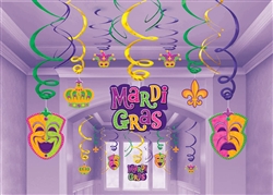 Mardi Gras Foil Swirl Mega Value Pack | party decorations