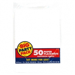 Frosty White Solid Color Paper Placemats | Party Supplies