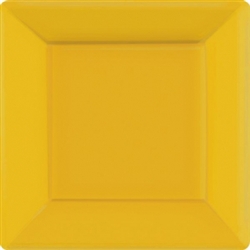 Yellow Sunshine 10" Square Paper Plates - 20ct | Party Supplies