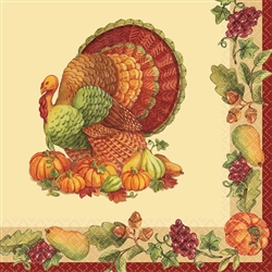Joyful Thanksgiving Luncheon Napkins | Party Supplies