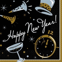 Black Tie Affair Luncheon Napkins | New Year's Eve Tableware