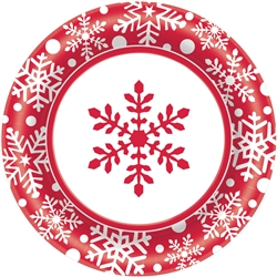 Winter Holiday 8-1/5" Paper Plates | Party Supplies