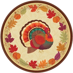 Thanksgiving Holiday Round 7" Plates | Party Supplies