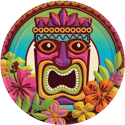 Tropical Tiki 7" Round Plates | Party Supplies