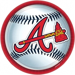 Atlanta Braves 9" Round Plates | Party Supplies