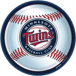 Minnesota Twins 9" Round Plates | Party Supplies