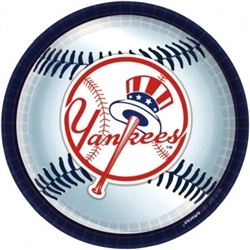New York Yankees 9" Round Plates | Party Supplies