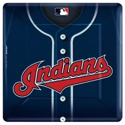 Cleveland Indians 10" Square Plates | Party Supplies