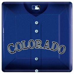 Colorado Rockies 10" Square Plates | Party Supplies